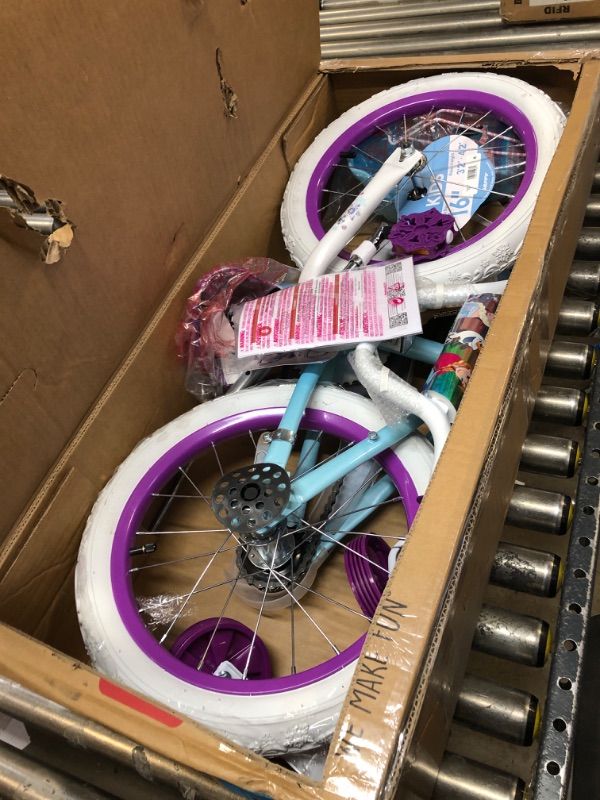 Photo 1 of HUFFY DISNEY FROZEN 16" EZ BUILD GIRLS BIKE WITH SLEIGH DOLL CARRIER
