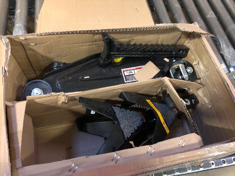 Photo 1 of BIG RED AT82001BR Hydraulic Trolley Service/Floor Jack Combo with 2 Jack Stands, 2 Ton (4,000 lb), Black Blue