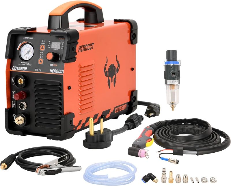 Photo 1 of Herocut Plasma Cutter CUT55DP,HF Pilot Arc 55Amp Dual Voltage 110/220V IGBT Inverter Plasma Cutting Machine(CUT55DP 110V/220V)
