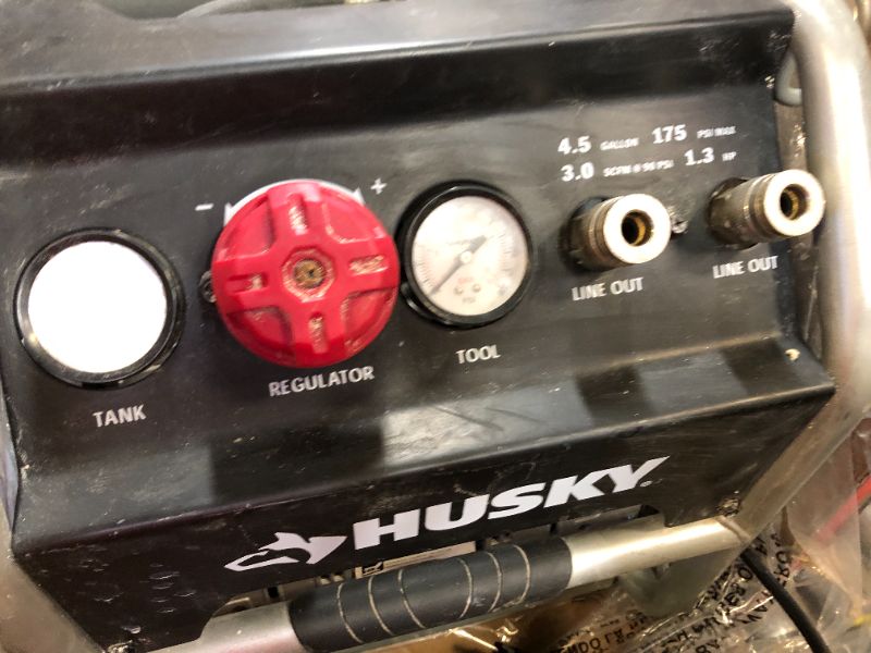 Photo 6 of Husky
4.5 Gal. Portable Electric-Powered Silent Air Compressor