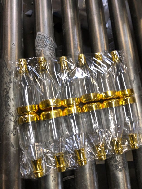 Photo 1 of 12pc Metallic style mini Gold Champagne DIY candy bottles.
