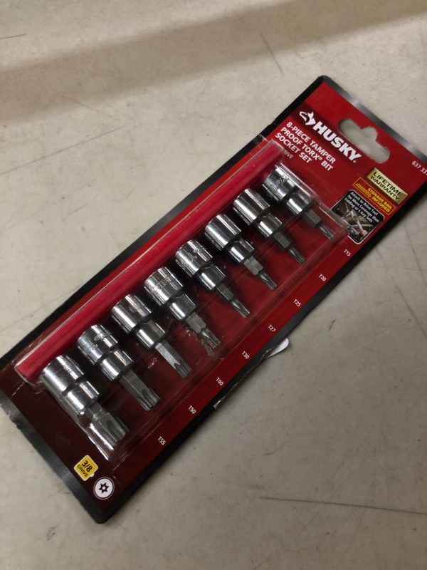 Photo 1 of 3/8 in. Drive Tamper Proof Torx Bit Socket Set (8-Piece)