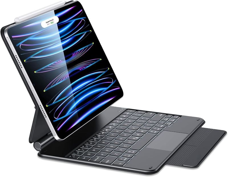 Photo 1 of ESR Rebound Magnetic Keyboard Case, iPad Case with Keyboard Compatible with iPad Pro 11/iPad Air 5/4, Easy-Set Floating Cantilever Stand, Precision Multi-Touch Trackpad, Backlit Keys