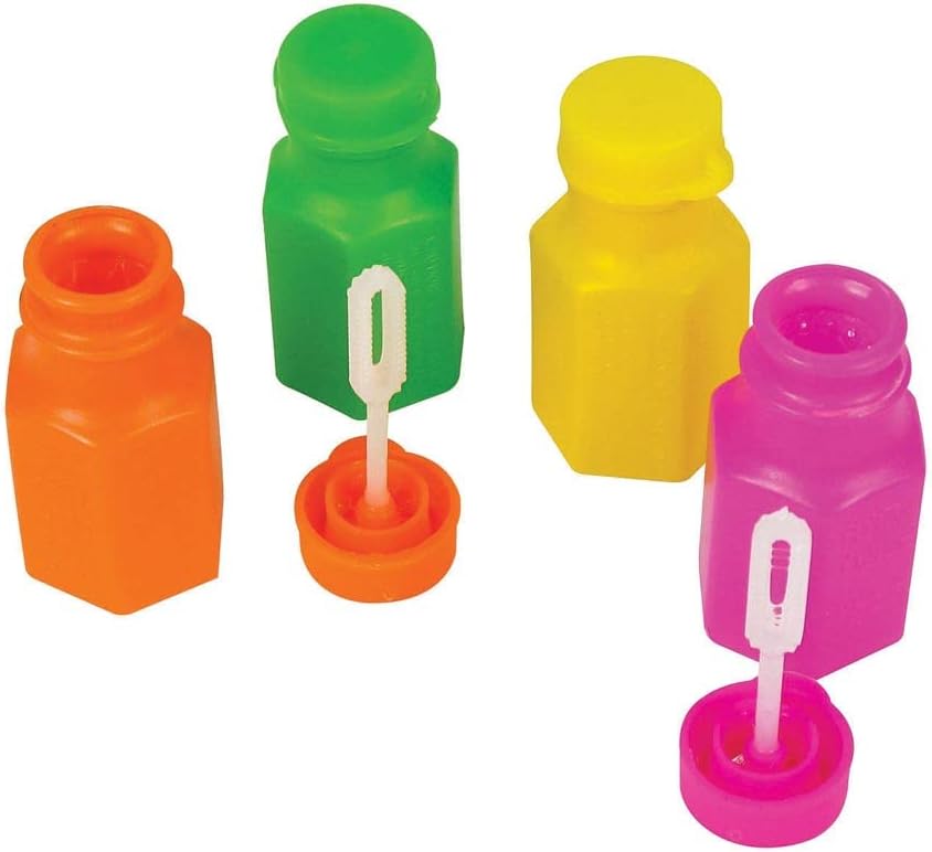 Photo 1 of 1.75 Inch Neon Bubble Bottles, Pack of 48