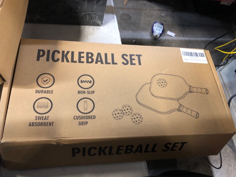 Photo 2 of Pickleball Set of 2 Paddle Pickleball Paddles with Black netbag