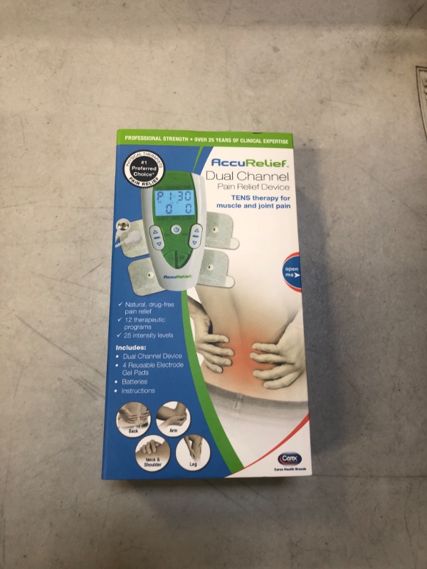 Photo 2 of AccuRelief TENS Unit Pain Relief System - Muscle Stimulator For Pain Relief From Back Pain, Neck Pain, And Other Body Pains - Clinical Strength OTC Approved