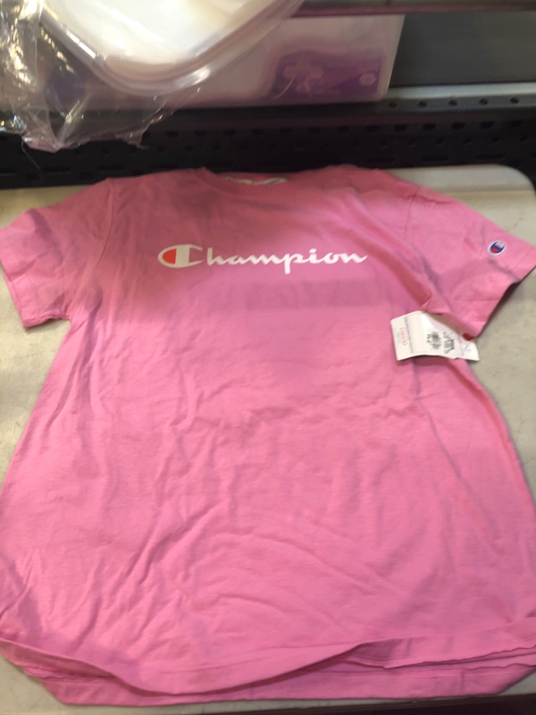 Photo 1 of Champion Women's Classic Short-Sleeve Tee Medium High Tide Coral C Logo