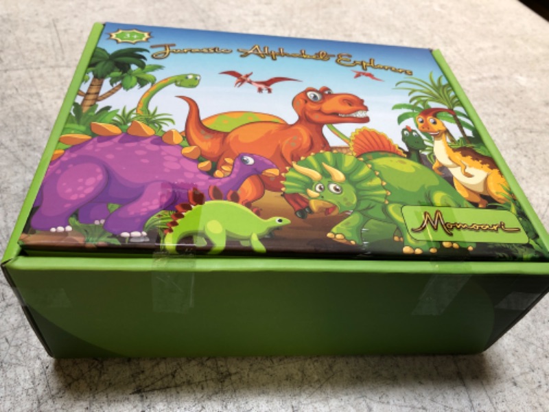 Photo 2 of Dinosaur Alphabet Learning Toys with Uppercase and Lowercase - 13 Dinos - 26 Letters - Preschool Activities Montessori Fine Motor Skills for Toddlers Kids Boys Girls Gift
