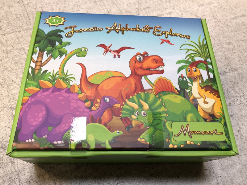 Photo 2 of Dinosaur Alphabet Learning Toys with Uppercase and Lowercase - 13 Dinos - 26 Letters - Preschool Activities Montessori Fine Motor Skills for Toddlers Kids Boys Girls Gift