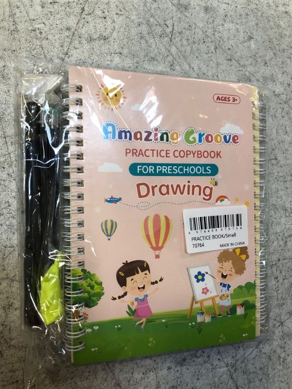 Photo 2 of YISAN Practice Copybook, Groove calligraphy Tracing Book, Reusable Magic Ink Handwriting Set (7.4 * 5.1in),70764 Normal Size(7.4*5.1in)
