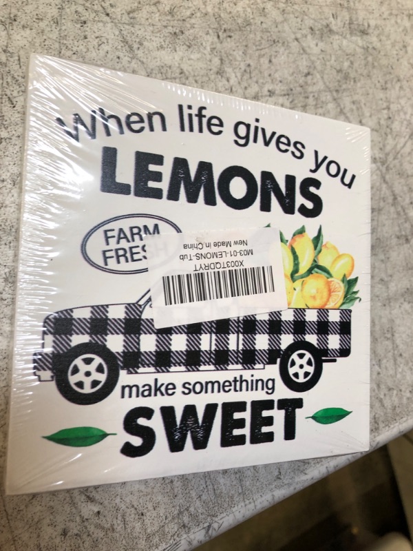 Photo 2 of "WHEN LIFE GIVES YOU LEMONS MAKE SOMETHING SWEET" WALL DECOR 