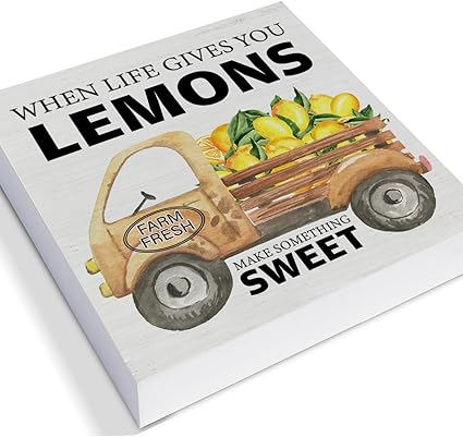 Photo 1 of "WHEN LIFE GIVES YOU LEMONS MAKE SOMETHING SWEET" WALL DECOR 