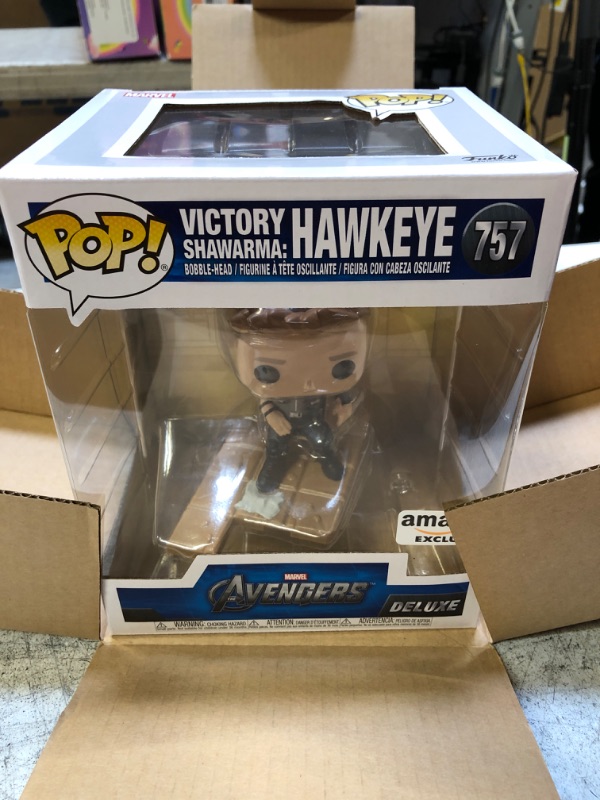 Photo 2 of Funko Pop! Deluxe Marvel: Avengers Victory Shawarma Series - Hawkeye, Amazon Exclusive, Figure 3 of 6