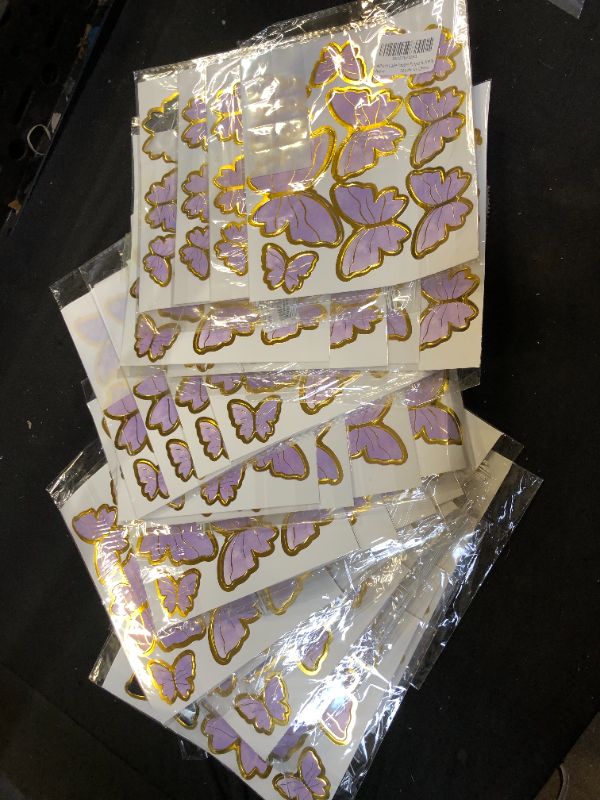 Photo 1 of 40Pack Purple Butterfly Cake Toppers 3D Pink Purple Butterfly Birthday Cake Decorations for Girls Women's Birthday Party Wedding Cake Decor Baby Shower (Purple) - 8 pack 