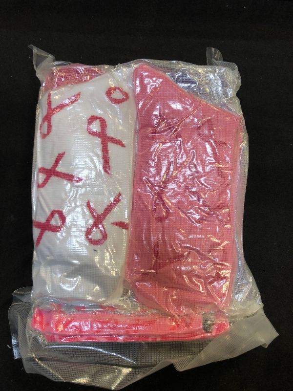 Photo 1 of Jeyiour 12 Pcs Breast Cancer Survivor Gifts for Women 6 Breast Cancer Makeup Bags 6 Pink Ribbon Breast Cancer Awareness Socks for Cancer Support Gift (Ribbon) 