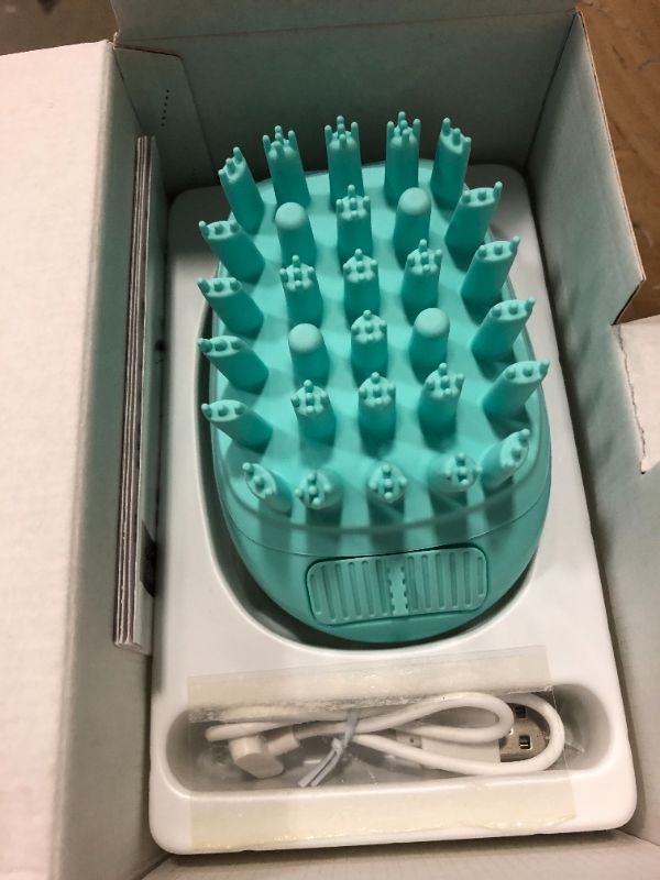 Photo 2 of Electric Sonic Scalp Massager, Rechargeable Sonic Massage Hair SPA Instrument, Three Types of Brush Heads Provide All Round Cleaning and Massage XP7 Waterproof - sealed 