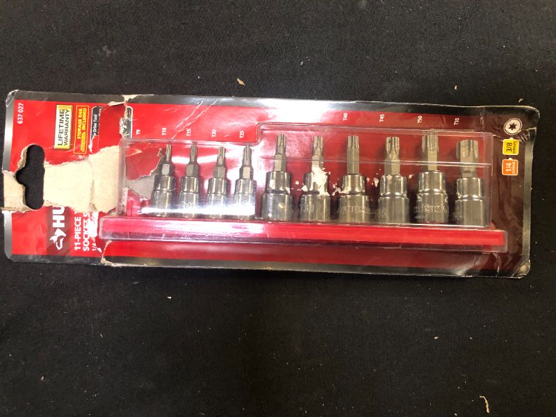 Photo 2 of 1/4 and 3/8 in. Drive Torx Bit Socket Set (11-Piece)