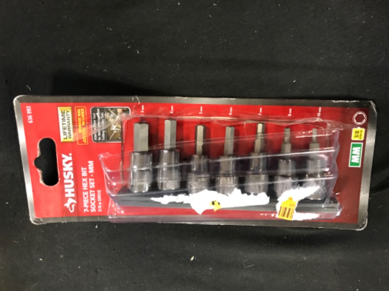 Photo 2 of 3/8 in. Drive Metric Hex Bit Socket Set (7-Piece)