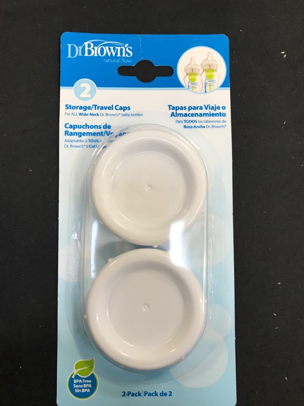 Photo 2 of Dr. Brown’s Natural Flow Storage/Travel Caps for Wide-Neck Bottles, 2 Pack