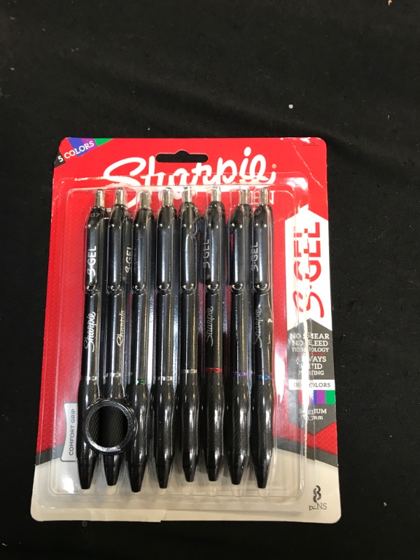 Photo 1 of Pen, Gel, 0.7mm, 8/PK, Assorted Ink/BK Barrel PK  
