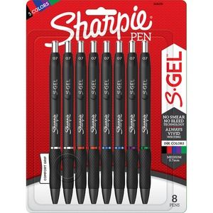 Photo 1 of Pen, Gel, 0.7mm, 8/PK, Assorted Ink/BK Barrel PK  
