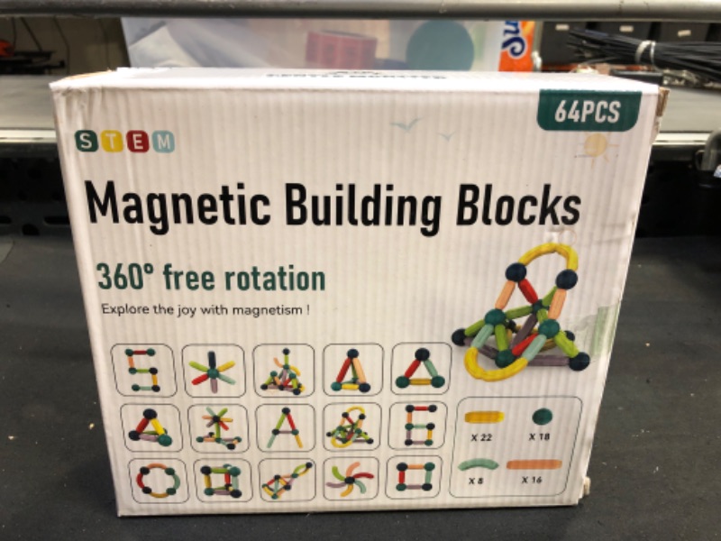 Photo 1 of Gentle Monster 64 Piece Magnetic Building Block Set
