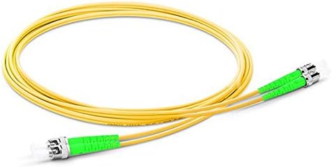 Photo 1 of ST APC to ST APC Duplex PVC 9/125 Single Mode Fiber Patch Cable (2m 3.0mm)
