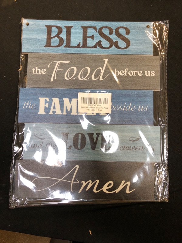 Photo 1 of Bless The Food Before Us The Family Beside Us Kitchen Signs Christian Wall Art Dining Wall Sign
