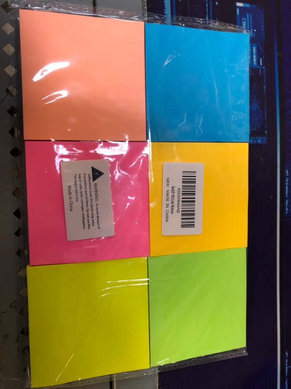 Photo 2 of Sticky Notes 3x3 Inches, 12 Pads Bright Colors Sticky Notes,Colorful Sticky Notes, Self-Stick Note Pads, Sticky Notes Bulk - 12 Pads,50 Sheets/Pad (12Pack)