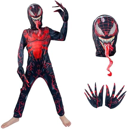 Photo 1 of LULUNEE Superhero Costume for Kids - LED Mask Halloween Costume Cosplay Bodysuit 
SIZE-SMALL