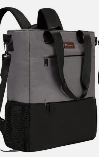 Photo 1 of CYUREAY Convertible Backpack Tote Women Laptop Daypack Water Resistant Grey
