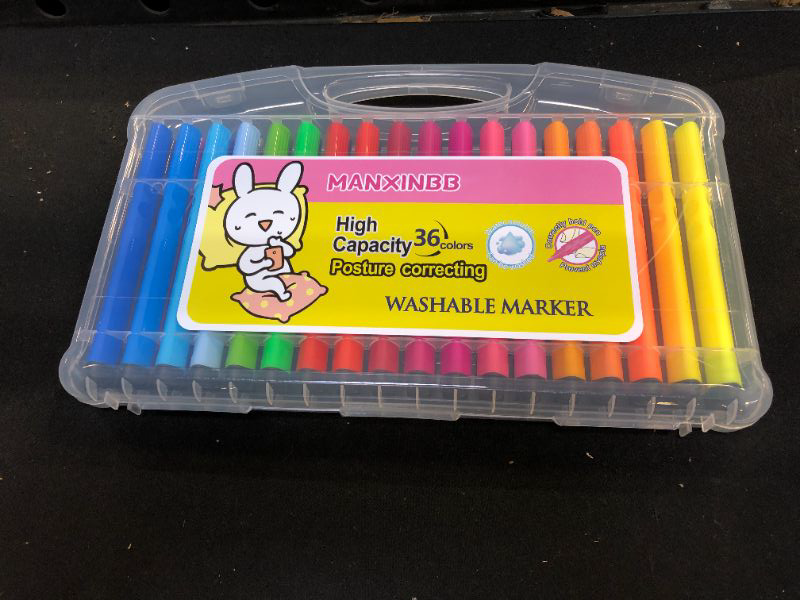 Photo 2 of Washable Markers Set, Gift for Kids, 36 Colors Marker Pen Set,ages 2-4,4-8 years
