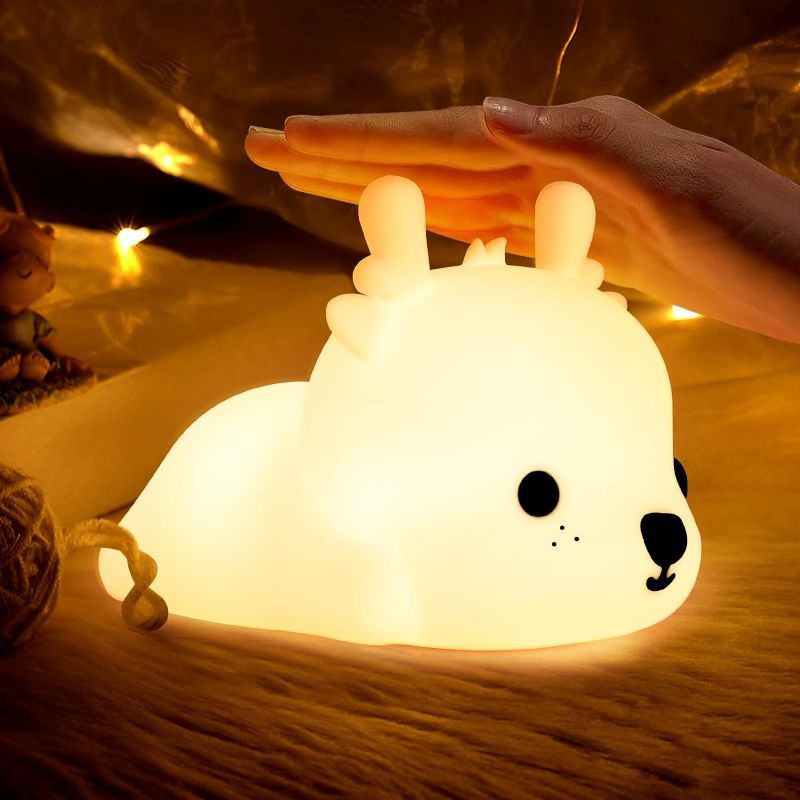 Photo 1 of CHWARES Night Light for Kids, Deer Nursery Night Lights with Battery, 7 Color Table Lamp, Room Decor, Type-C Rechargeable, Cute LED Multicolor Gifts for Baby, Children, Toddlers, Teen Girls
