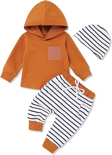 Photo 1 of FoWear Baby Boy Clothes Infant Boys Fall Winter Outfit Long Sleeve Hoodie Sweatshirt Tops Pants 2Pcs Baby Boy Outfit -- Size 12-18 Months 
