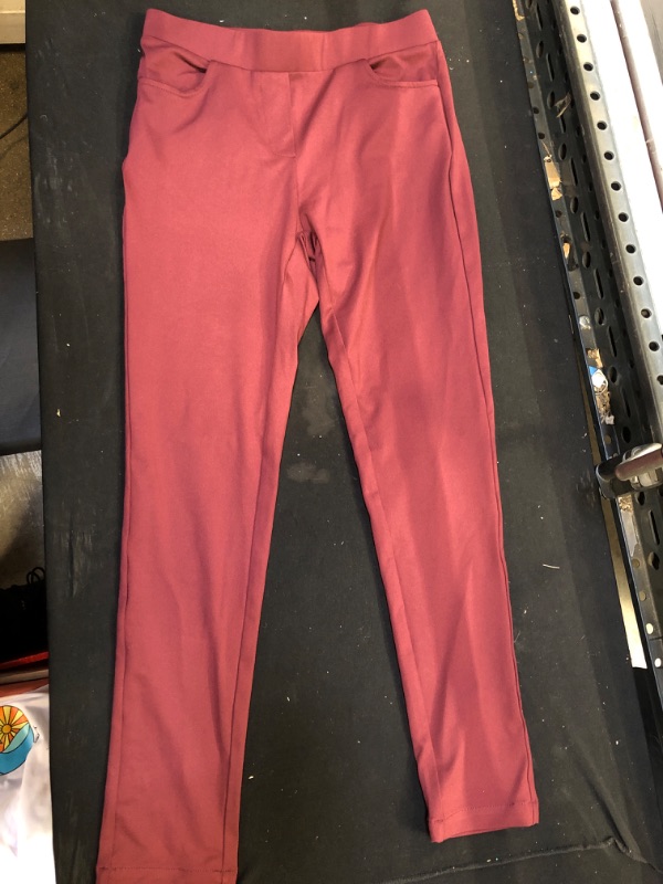 Photo 1 of Bamans Women's Regular/Fleece Skinny Leg Work Pull on Slim Stretch Yoga Dress Pants w/Tummy Control -- 27" inseam
