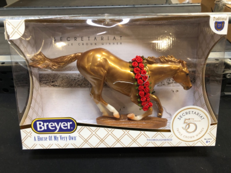 Photo 2 of Breyer Horses Traditional Series - Secretariat 50th Anniversary Model | Limited Edition | Horse Toy Model | 14.25" x 9" | 1:9 Scale | Model #1874
