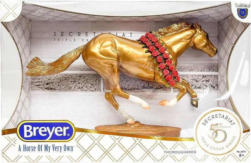 Photo 1 of Breyer Horses Traditional Series - Secretariat 50th Anniversary Model | Limited Edition | Horse Toy Model | 14.25" x 9" | 1:9 Scale | Model #1874
