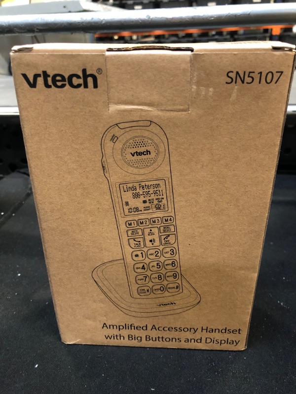 Photo 2 of VTech SN5107 Amplified Accessory Handset with Big Buttons & Large Display For SN5127 & SN5147 Senior Phone Systems, Multi Amplified Accessory Handset For SN5127 & SN5147
