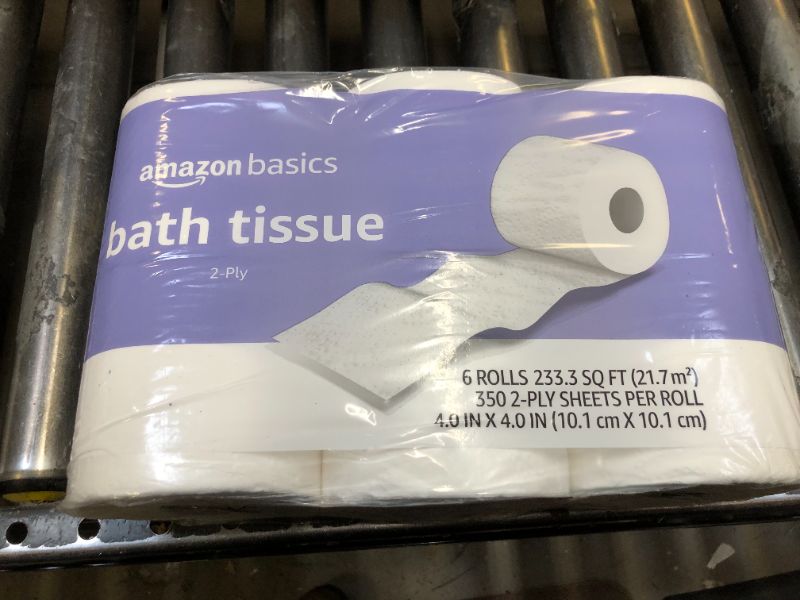 Photo 2 of Amazon Basics 2-Ply Toilet Paper, 6 Rolls