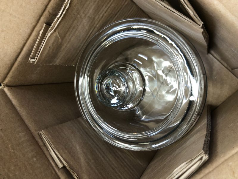 Photo 1 of Anchor Hocking 3 Quart Heritage Hill Glass Jar with Lid (2 piece, all glass, dishwasher safe) 3-Quart Heritage Hill Jar/Cover