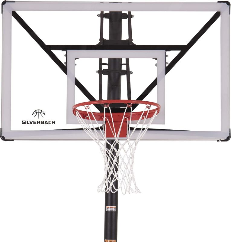 Photo 1 of 60" In-Ground Basketball Hoops with Adjustable-Height Basketball Goal Backboard and QuickPlay Design