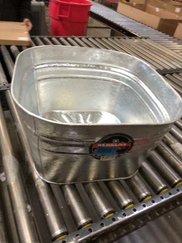 Photo 1 of 12 Gal. Hot Dipped Steel Square Tub
