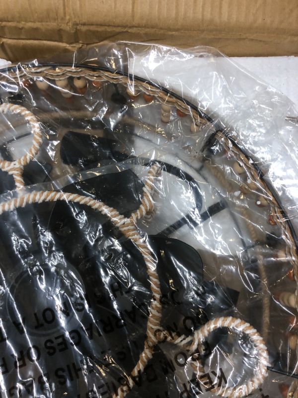 Photo 3 of SCAWAIL Ceiling Fans with Lights,Farmhouse Caged Ceiling Fan with Light APP/Remote,6 Speeds Timing Noiseless 19.7" Flush Mount Boho Ceiling Fan with Alexa/Google Home for Living Room Bedroom Kitchen Cfl-225