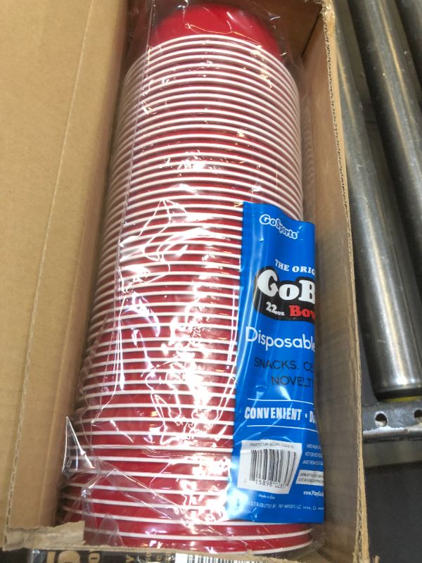 Photo 2 of GoPong GoBig Red Party Cup Bowls - Disposable Plastic Bowls - 2 Sizes, 22 oz Small - 50 Pack