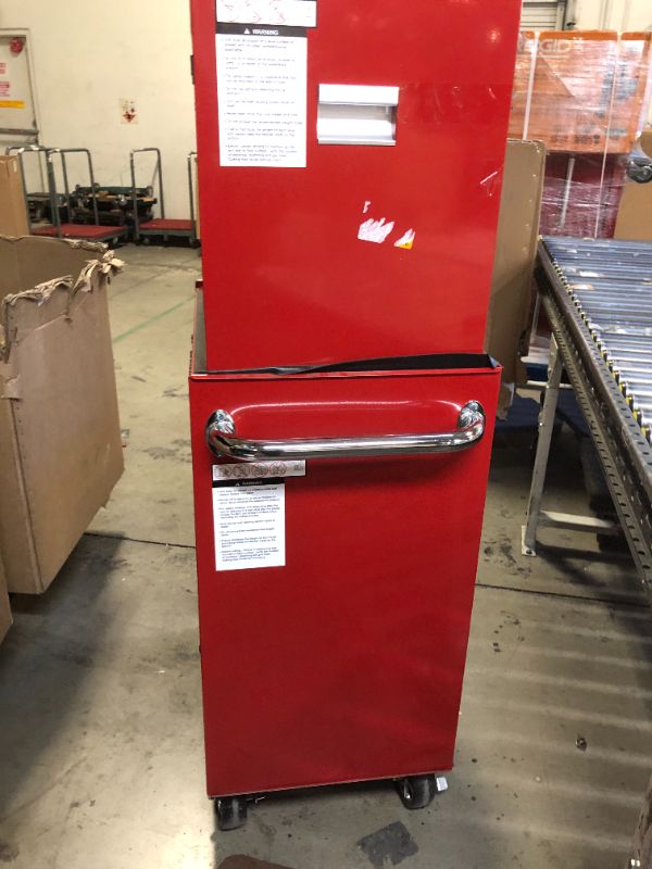 Photo 1 of 27 in. 11-Drawer Tool Chest and Cabinet Combo in Red
