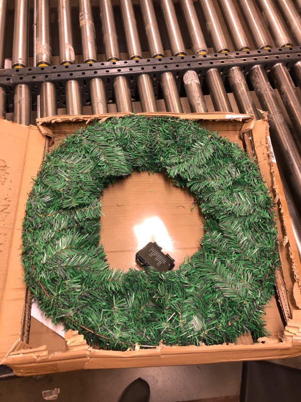 Photo 1 of [Dual Color Switch & Remote Control & Timer] 30 Inch 80LED Super Large Thick Prelit Christmas Wreath for Front Door Warm White & Multicolor Change Lights 12 Mode 320 Branches Artificial Wreath Outdoor Warm White and Multicolor Change Lights