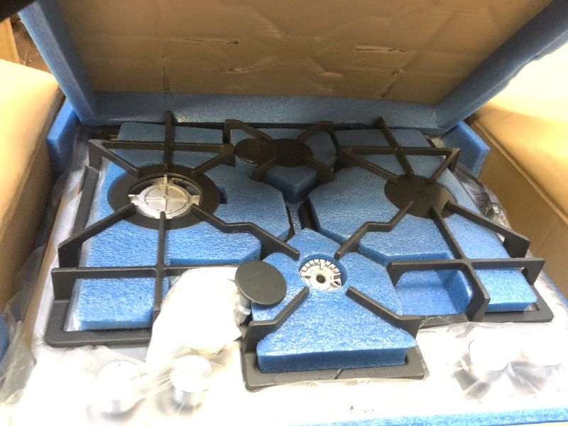 Photo 1 of Gas Cooktop 12 Inch, Maharlika 2 Burner Propane Stove Bulit-in Gas Stove Top Stainless Steel, 12" Propane Cooktop NG/LPG Convertible Cooktops Dual Fuel, RV Stove Top with Thermocouple Protect