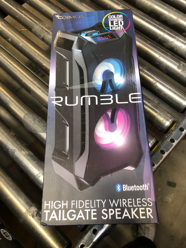 Photo 2 of Cobaltx Rumble High Fidelity LED Light Wireless Tailgate Speaker
(2)

