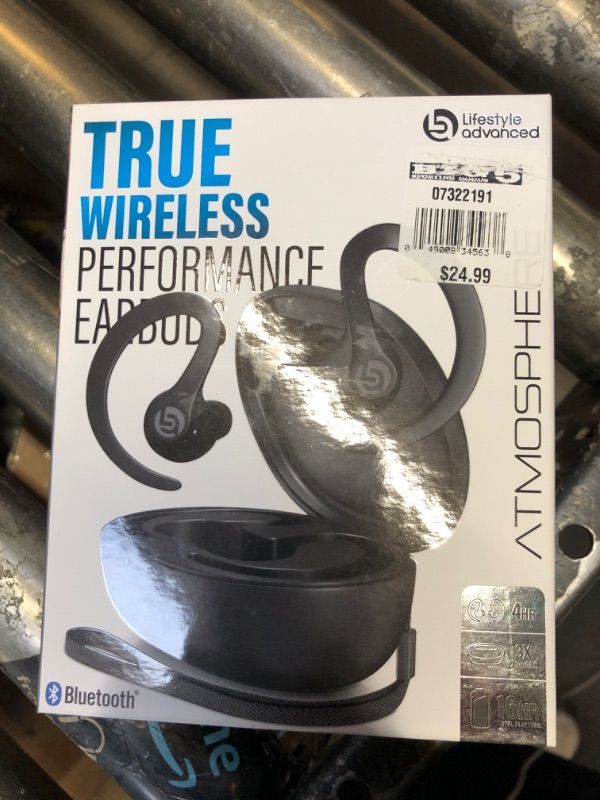 Photo 2 of Lifestyle Advanced Atmosphere True Wireless Performance Bluetooth Earbuds
