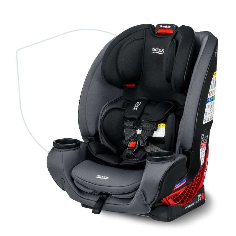 Photo 1 of Britax One4Life Convertible Car Seat, 10 Years of Use from 5 to 120 Pounds, Converts from Rear-Facing Infant Car Seat to Forward-Facing Booster Seat, Machine-Washable Fabric, Onyx Stone

